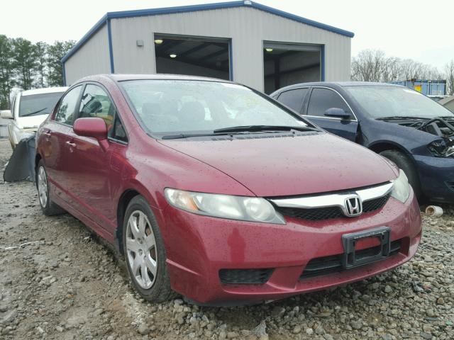 1HGFA16569L029225 - 2009 HONDA CIVIC LX RED photo 1