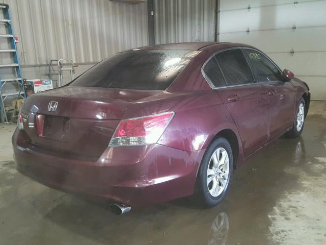 1HGCP26408A161521 - 2008 HONDA ACCORD LXP BURGUNDY photo 4