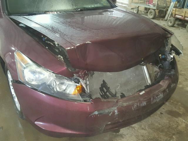 1HGCP26408A161521 - 2008 HONDA ACCORD LXP BURGUNDY photo 9