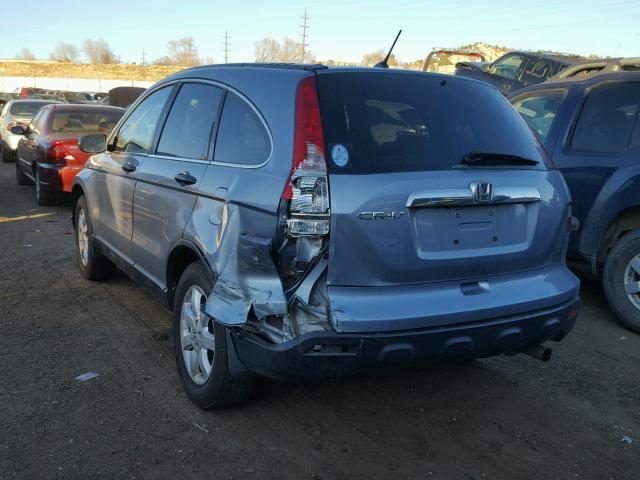 5J6RE48569L028164 - 2009 HONDA CR-V EX BLUE photo 3