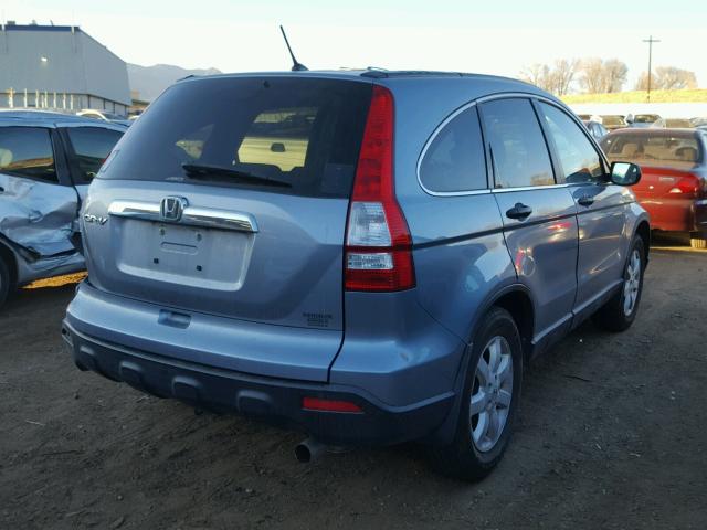 5J6RE48569L028164 - 2009 HONDA CR-V EX BLUE photo 4