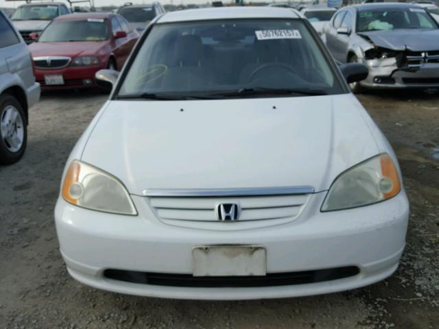 2HGES16591H607764 - 2001 HONDA CIVIC LX WHITE photo 9