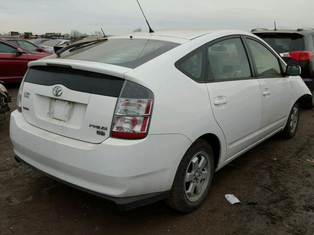 JTDKB20U253116792 - 2005 TOYOTA PRIUS WHITE photo 4