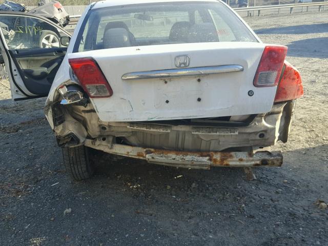 2HGES16153H602836 - 2003 HONDA CIVIC DX WHITE photo 9