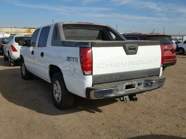 3GNEC12T54G154271 - 2004 CHEVROLET AVALANCHE WHITE photo 3