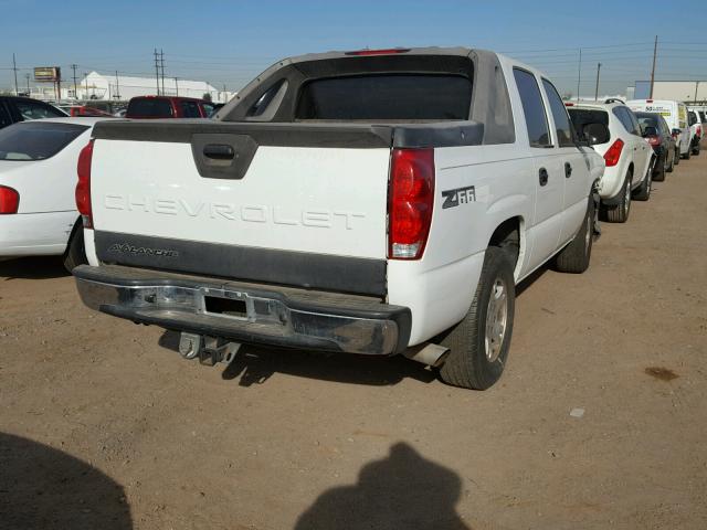 3GNEC12T54G154271 - 2004 CHEVROLET AVALANCHE WHITE photo 4