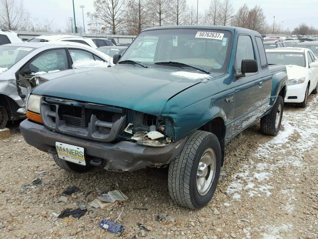 1FTZR15U8WPA58243 - 1998 FORD RANGER SUP GREEN photo 2