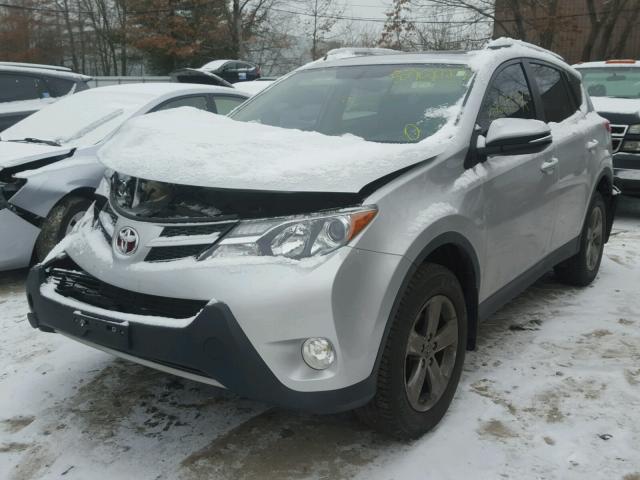 JTMRFREV3FD137627 - 2015 TOYOTA RAV4 XLE SILVER photo 2