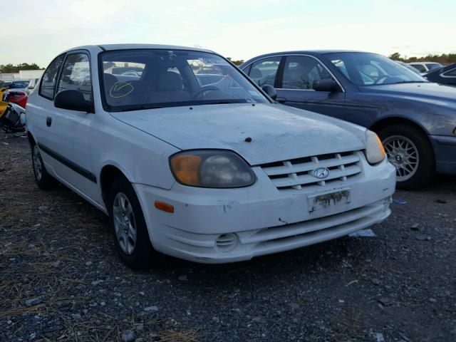 KMHCF35C53U260984 - 2003 HYUNDAI ACCENT L WHITE photo 1