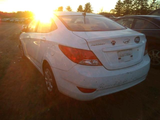 KMHCT4AE0EU736759 - 2014 HYUNDAI ACCENT GLS WHITE photo 3