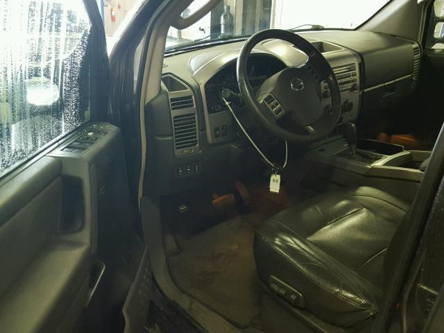 1N6AA07BX5N534283 - 2005 NISSAN TITAN XE CHARCOAL photo 9