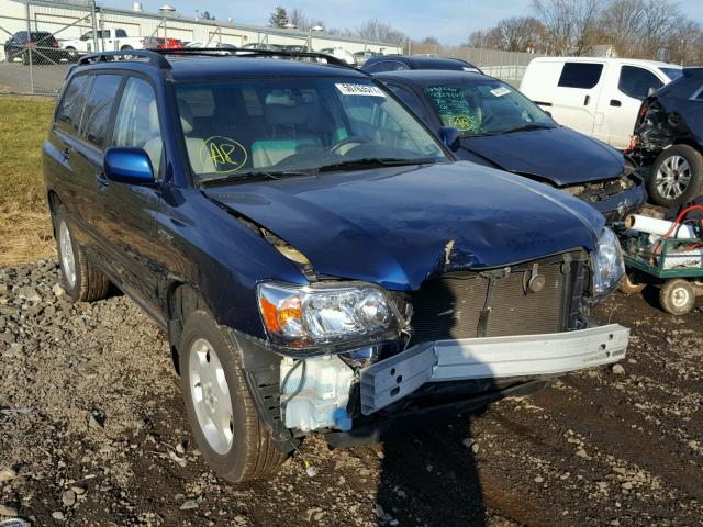 JTEEP21A060142759 - 2006 TOYOTA HIGHLANDER BLUE photo 1