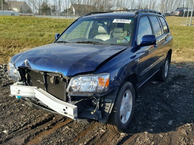 JTEEP21A060142759 - 2006 TOYOTA HIGHLANDER BLUE photo 2