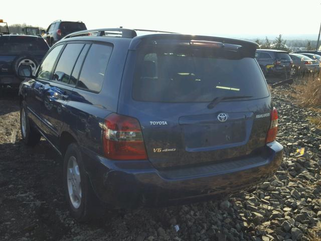 JTEEP21A060142759 - 2006 TOYOTA HIGHLANDER BLUE photo 3