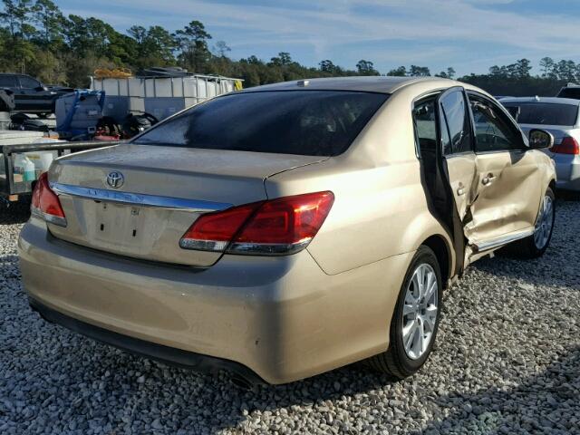 4T1BK3DB9CU445314 - 2012 TOYOTA AVALON BAS GOLD photo 4