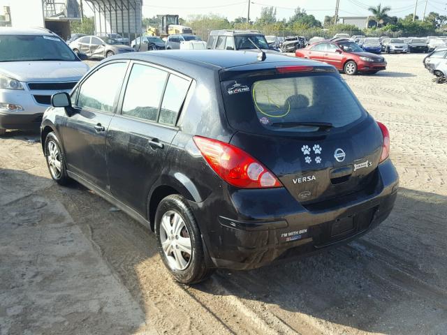 3N1BC13E07L425909 - 2007 NISSAN VERSA S BLACK photo 3