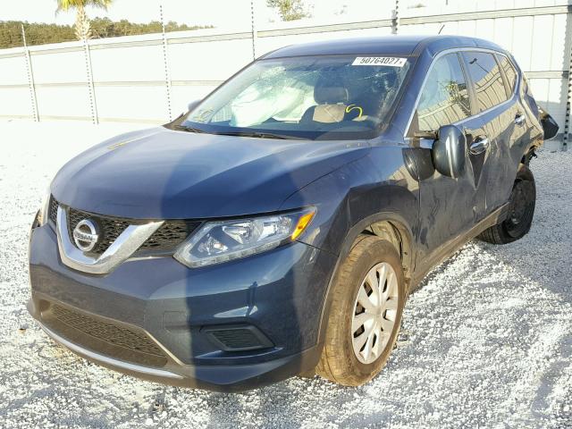 KNMAT2MT0FP512868 - 2015 NISSAN ROGUE S BLUE photo 2