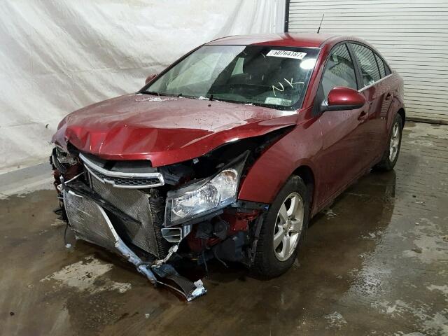 1G1PF5S93B7280375 - 2011 CHEVROLET CRUZE LT MAROON photo 2