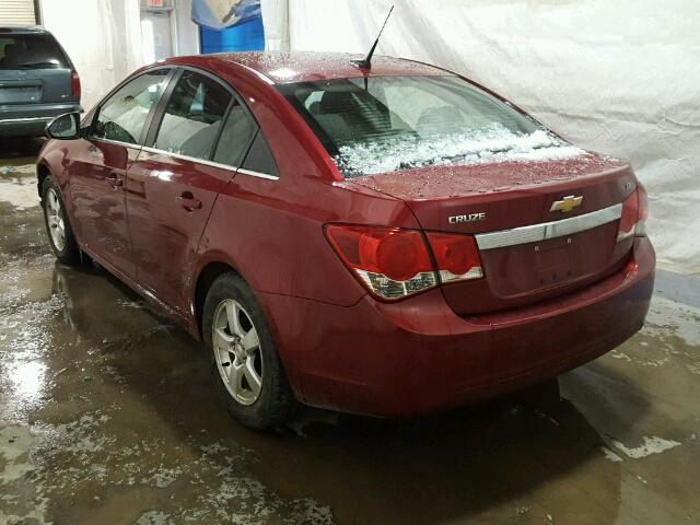 1G1PF5S93B7280375 - 2011 CHEVROLET CRUZE LT MAROON photo 3