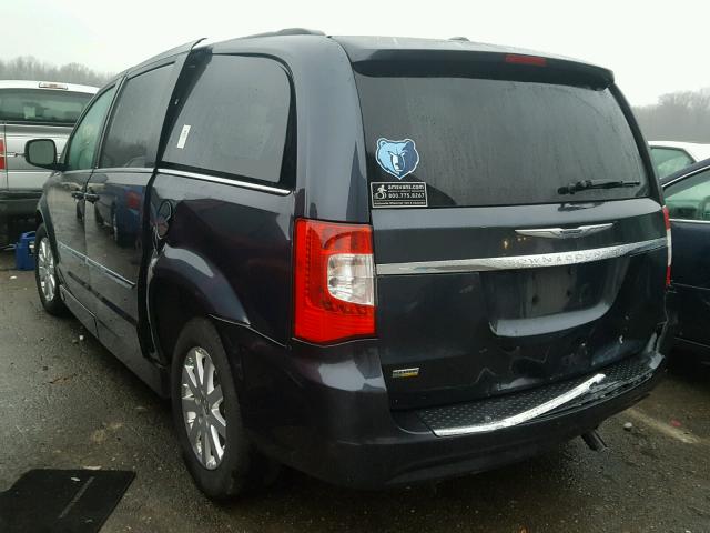 2C4RC1BG2DR793179 - 2013 CHRYSLER TOWN & COU BLUE photo 3