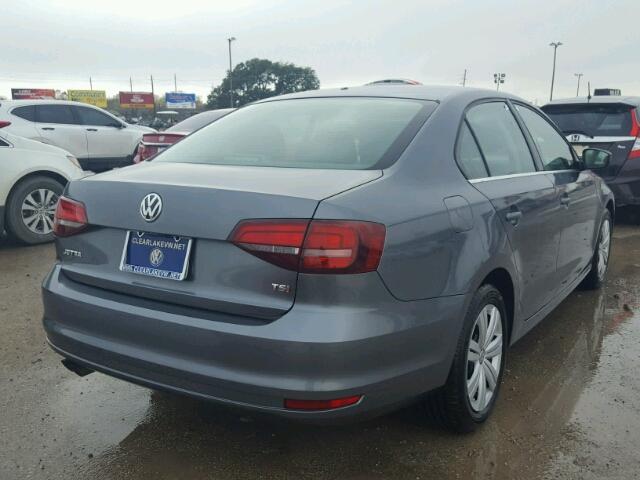 3VW2B7AJ8HM366510 - 2017 VOLKSWAGEN JETTA S GRAY photo 4