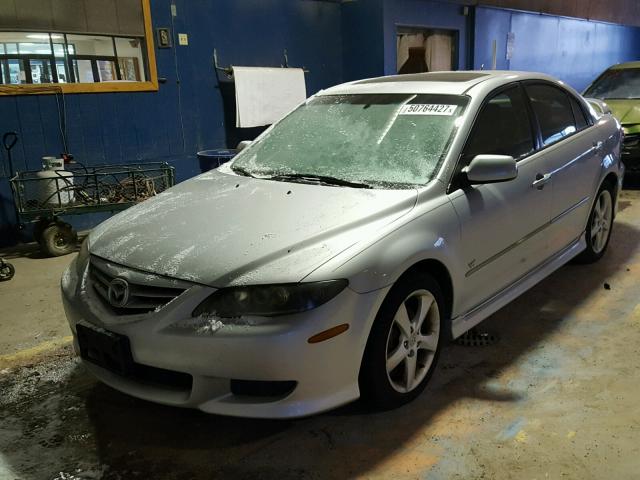 1YVHP84D555M74878 - 2005 MAZDA 6 S SILVER photo 2