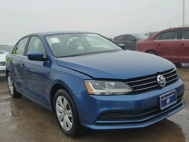 3VW2B7AJXHM373555 - 2017 VOLKSWAGEN JETTA S BLUE photo 1