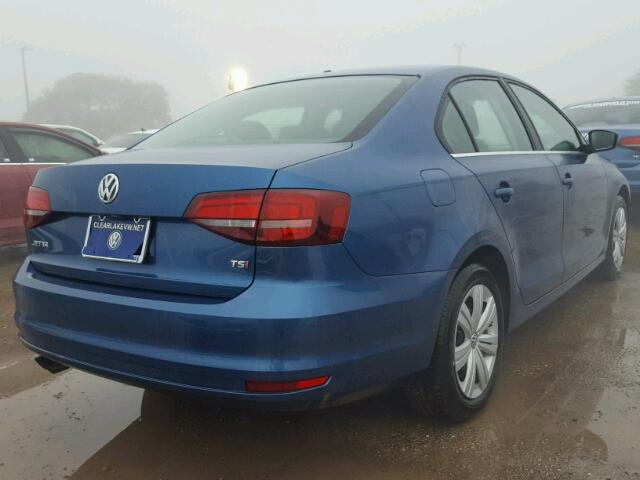 3VW2B7AJXHM373555 - 2017 VOLKSWAGEN JETTA S BLUE photo 4