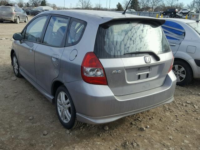 JHMGD38608S033124 - 2008 HONDA FIT SPORT SILVER photo 3