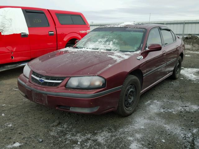 2G1WH55K729138226 - 2002 CHEVROLET IMPALA LS BURGUNDY photo 2