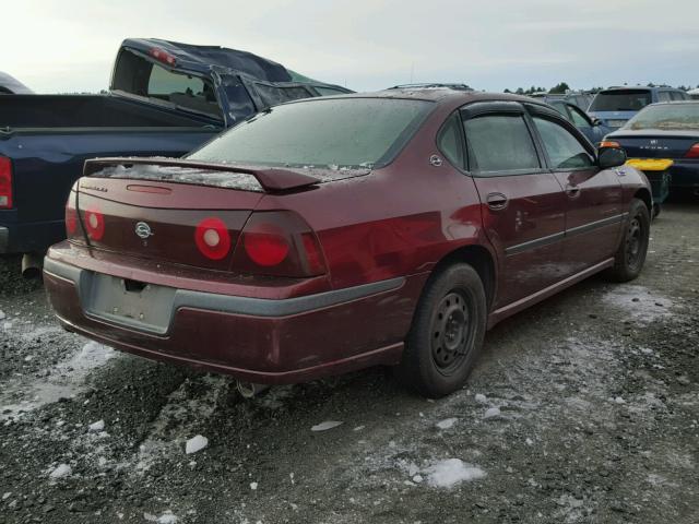 2G1WH55K729138226 - 2002 CHEVROLET IMPALA LS BURGUNDY photo 4