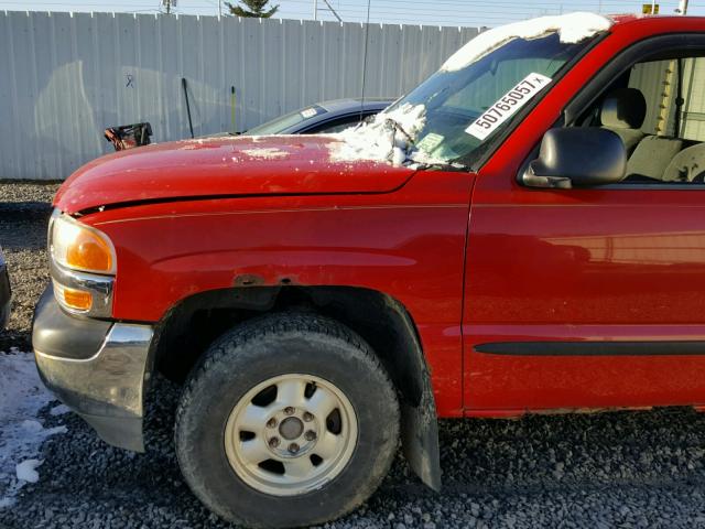 1GTEK14V1XE516604 - 1999 GMC NEW SIERRA RED photo 9