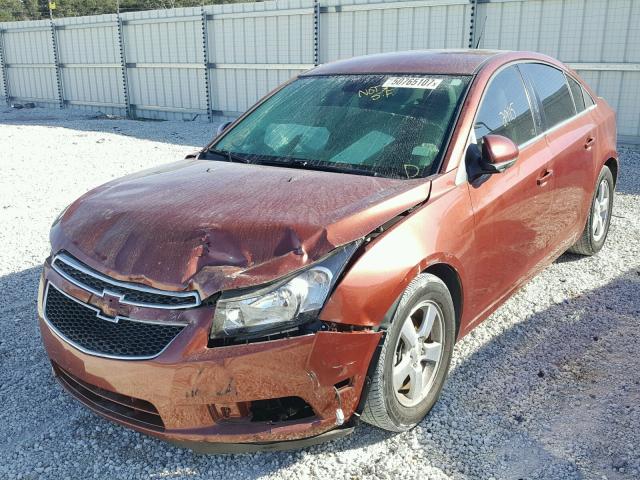 1G1PC5SB1D7157172 - 2013 CHEVROLET CRUZE LT RED photo 2