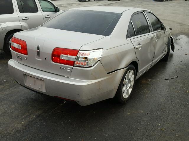 3LNHM26T67R653099 - 2007 LINCOLN MKZ SILVER photo 4