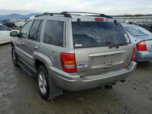 1J8GW68J32C144603 - 2002 JEEP GRAND CHER GRAY photo 3