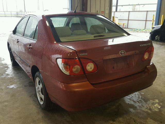 JTDBR32E052067427 - 2005 TOYOTA COROLLA CE RED photo 3