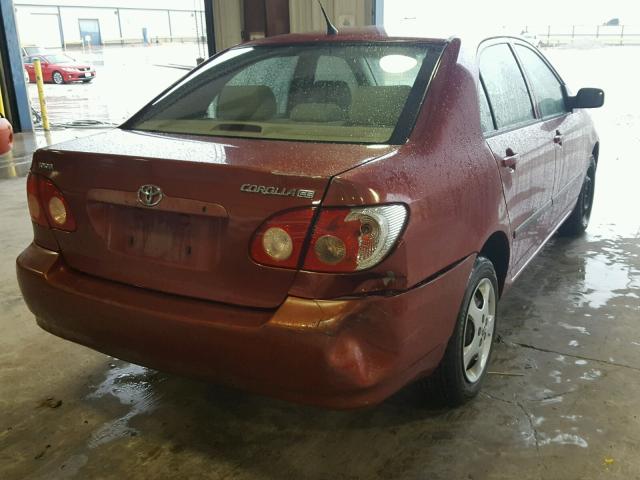 JTDBR32E052067427 - 2005 TOYOTA COROLLA CE RED photo 4