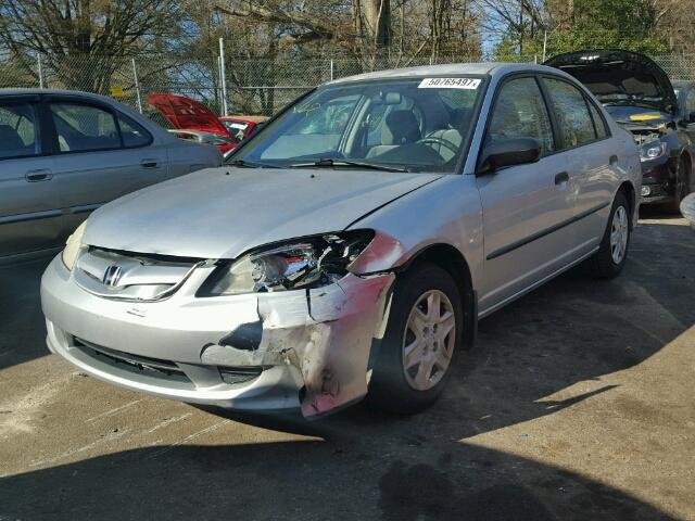 2HGES16324H555364 - 2004 HONDA CIVIC DX V SILVER photo 2