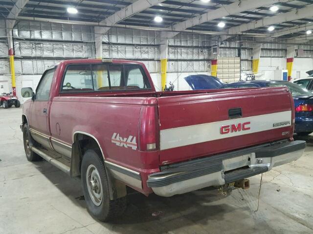 1GTFK24K2LE548827 - 1990 GMC SIERRA K25 BURGUNDY photo 3