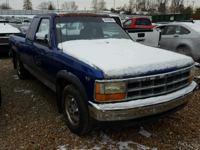 1B7GL23X2TS632176 - 1996 DODGE DAKOTA BLUE photo 1