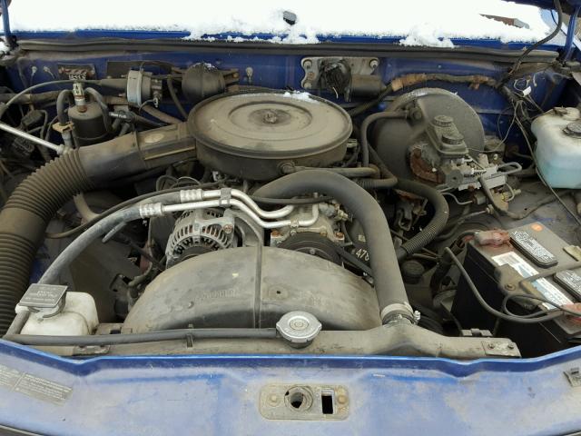 1B7GL23X2TS632176 - 1996 DODGE DAKOTA BLUE photo 7