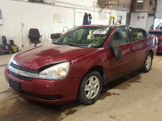 1G1ZT54845F229869 - 2005 CHEVROLET MALIBU LS MAROON photo 2