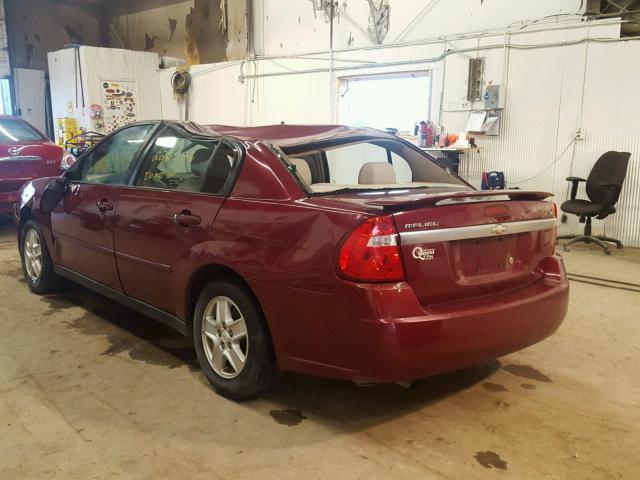 1G1ZT54845F229869 - 2005 CHEVROLET MALIBU LS MAROON photo 3