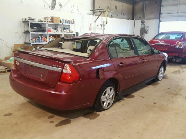 1G1ZT54845F229869 - 2005 CHEVROLET MALIBU LS MAROON photo 4
