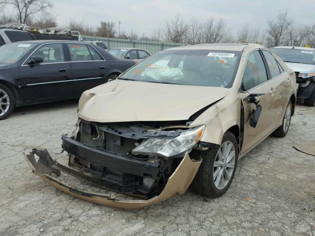 4T1BF1FK6CU072707 - 2012 TOYOTA CAMRY BASE GOLD photo 2