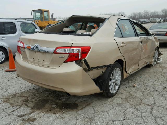 4T1BF1FK6CU072707 - 2012 TOYOTA CAMRY BASE GOLD photo 4