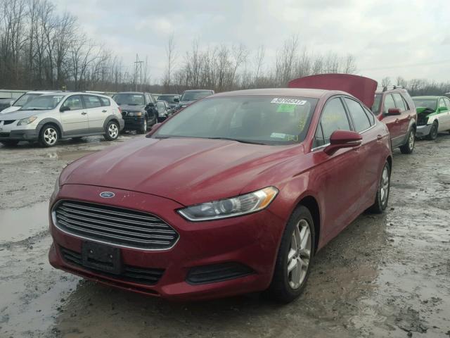 1FA6P0HD3E5381646 - 2014 FORD FUSION SE RED photo 2