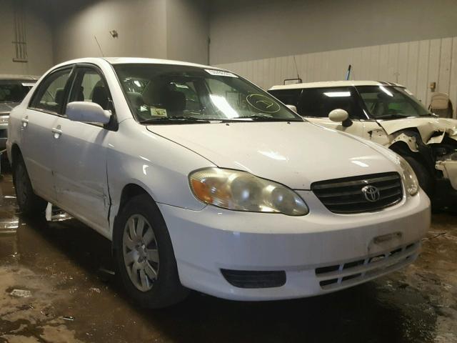 1NXBR38E04Z315438 - 2004 TOYOTA COROLLA CE WHITE photo 1