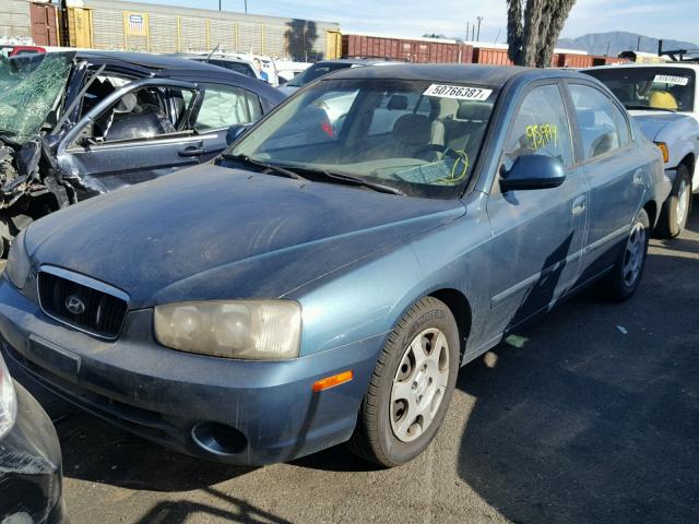 KMHDN45D23U642783 - 2003 HYUNDAI ELANTRA GL GREEN photo 2