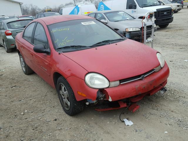 1B3ES46C4YD582487 - 2000 DODGE NEON BASE RED photo 1